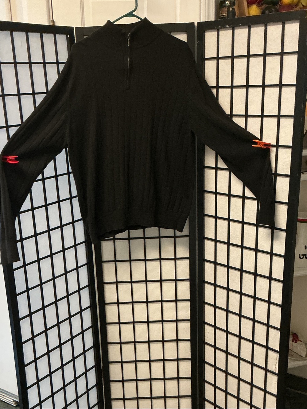 George Black Ribbed Half-Zip Sweater any sweater shirt five for $25
